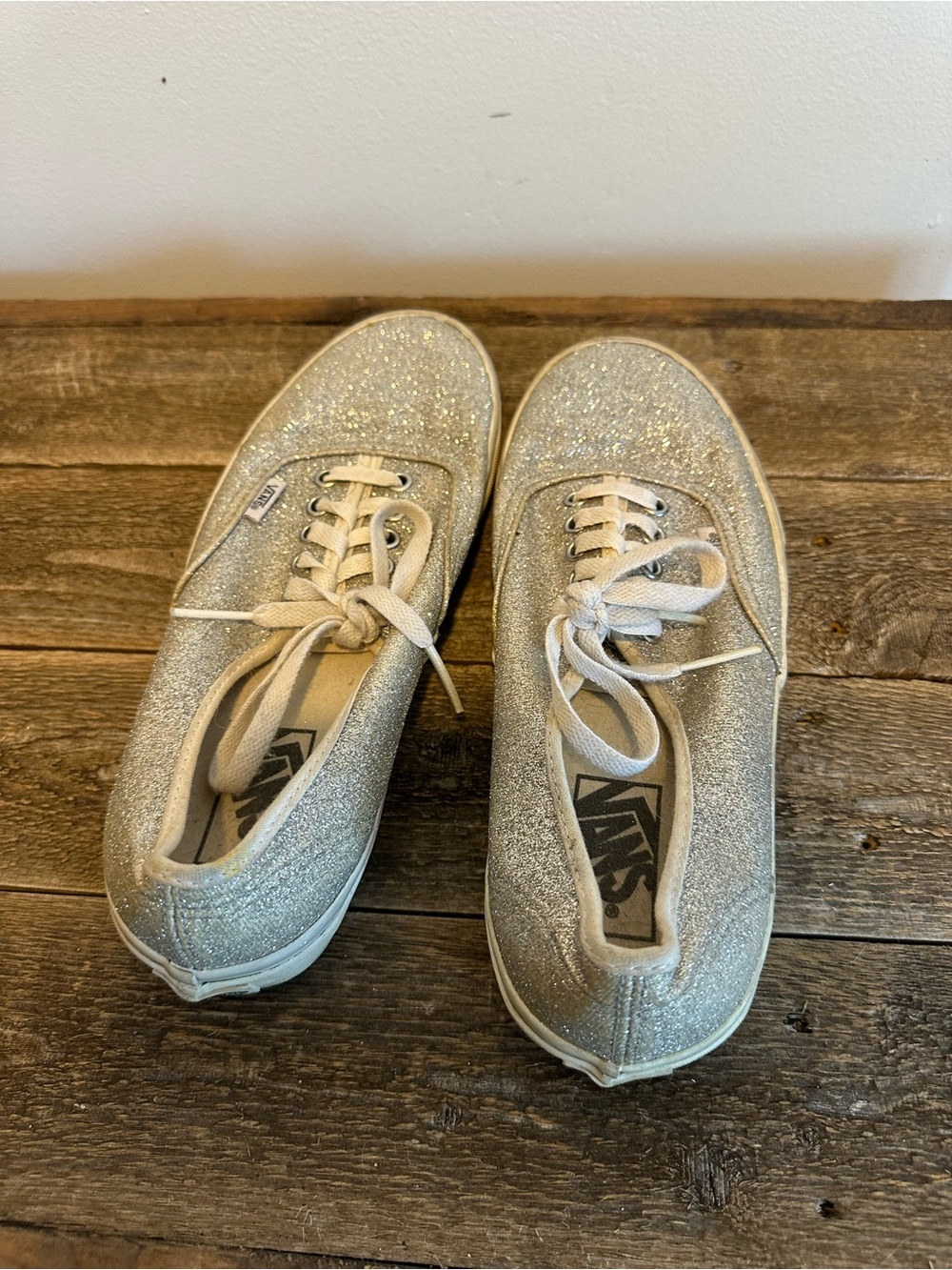Vans Silver Glitter Women's Low-Top Sneakers